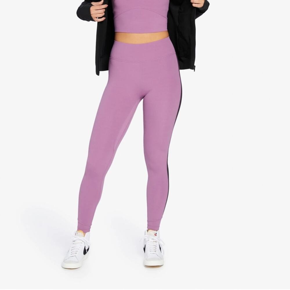 Stori by Katy Hearn Leggings Womens 10 Purple Onyx Intro Side Stripe Amethyst